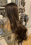 India Brown Lace Front Wig Transparent Lace Front Brown Wig Blonde Highlight Wig - Celebrity Hair UK