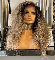 Beyonce Afro Lace Front Wig Caramel Blonde