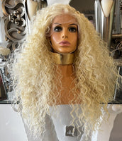 blonde lace front Wig Afro Curly Blonde Wig Yaki Afro Wig Blonde Wig Diana Ross