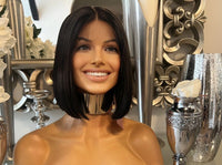 Beautiful short centre part Bob wig