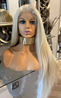 Blonde Human Hair Blend Wig 613 Blonde Lace Front Wig Bleach Blonde Wig