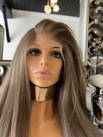 Centre Part lace front Wig Mousey Brown Wig Ash Brown Wig