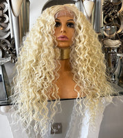 blonde lace front Wig Afro Curly Blonde Wig Yaki Afro Wig Blonde Wig Diana Ross