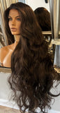 Brown Lace Front Wig Transparent Lace Front Brown Wig Highlights Wig Bodywave