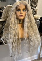 Blonde Curly Lace Front Platinum Blonde Silver Wig  Afro Lightweight Natural Wig