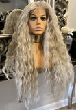 Blonde Curly Lace Front Platinum Blonde Silver Wig  Afro Lightweight Natural Wig