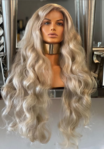 Blonde side part wavy unit SALE