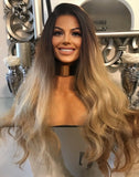 Cinderella human hair wig Lace front 360 Wig Balayage Wig Ombré