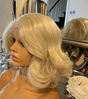 blonde lace front Wig Transparent Lace Wig Bob Wig Short Bob Side Lace Part Wig