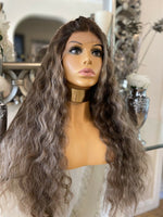 blonde human hair Blend Lace Front wig Ombré Wig Centre Part Brown Lace Wig - Celebrity Hair UK