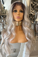 Creamy Ash Blonde Lace Front Wig Wavy Wig