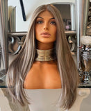 London - Brown Lace Front Wig Transparent Lace Wig  Chestnut Brown Wig Blonde