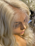 Blonde side part wavy unit - Celebrity Hair UK