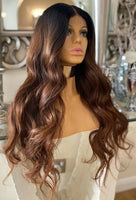 human hair Blend Wig lace front Wig Auburn Chestnut Lace FrontCelebrity Hair UK - Celebrity Hair UK