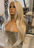 human hair Blonde lace front Wig Human Hair Blend Wig Lace Front Blonde Wig - Celebrity Hair UK
