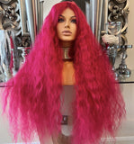 HOT pink Bohemian summer wig