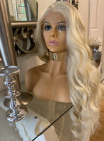blonde human hair wig Blonde Wig lace front Wig Blonde Wavy Wig Blonde Lace Wig - Celebrity Hair UK