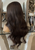 Natural Chocolate Brown Human hair blend mix