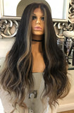 Cinderella darkest brown face framing chestnut 360 lace front wig
