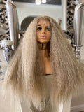Blonde Lace Front Wig Transparent Lace Front Wig Curly Afro Wavy Wig Curls Diva