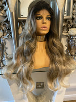 blonde human hair wig Ombré Wig Blonde lace front Wig Blonde Wig Centre Part Wig - Celebrity Hair UK