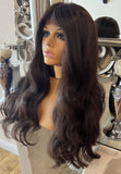 Natural Chocolate Brown Human hair blend mix