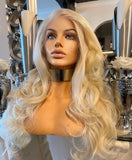 Blonde human hair wig blend Wig Blonde Lace Front Wig