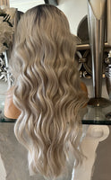 Creamy Ash Blonde Lace Front Wig Wavy Wig