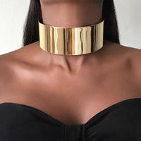 Women's Girls Fashion Rock Chic Gold Choker Collar Necklace Plated Chunky Choker