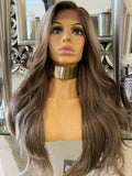Brown lace front Wig side part Ombre Wig Brown Lace Wig - Celebrity Hair UK