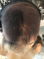 blonde human hair Blend Lace Front Wig Face Framing Chestnut Blonde 360 Wig - Celebrity Hair UK