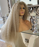 Blonde Lace Front Wig Transparent Lace Front Wig Curly Afro Wavy Wig Curls Diva