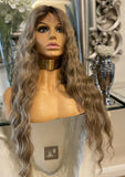JESSICA- blonde human hair Blend Lace Front Wig Centre Part Ginger Golden Blonde Wig - Celebrity Hair UK