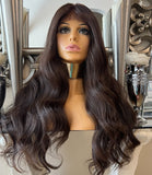 Natural Chocolate Brown Human hair blend mix