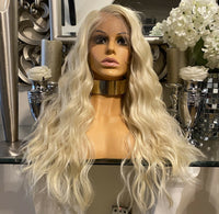 Blonde side part wavy unit - Celebrity Hair UK