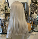 blonde Fringe Wig Lace front Wig Bangs Wig Fringe Wig Silver Wig Grey - Celebrity Hair UK