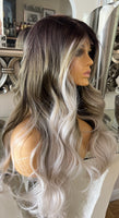 Balayage mix of beautiful blondes brown lace front wig