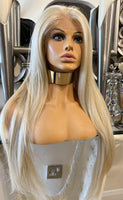 Blonde Lace Front Wig Transparent Lace 180 Density 613 Bleach Blonde Lace Wig