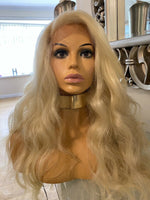 human hair wig blend Wig ombre lace front Wig Blonde Wig Bleach Blonde Lace Wig - Celebrity Hair UK