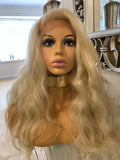 human hair wig blend Wig ombre lace front Wig Blonde Wig Bleach Blonde Lace Wig - Celebrity Hair UK