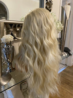 Blonde side part wavy unit - Celebrity Hair UK