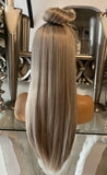 Ash Blonde Lace Front wig, Versatile Unit