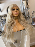 human hair wig blend Wig Side lace front Wig Blonde Wig Bleach Blonde Lace Wig