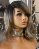Strawberry Blonde Lace Front Wig Side Part Body Wave Luxury Hair Style Lace Wig