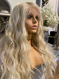 Blonde side part wavy unit - Celebrity Hair UK