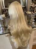 human hair wig blend ombre lace front Wig Blonde Wig Lace Wig Bleach Blond Wig - Celebrity Hair UK