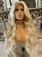 human hair wig blend Wig ombre lace front Wig Blonde Wig Bleach Blonde Lace Wig - Celebrity Hair UK