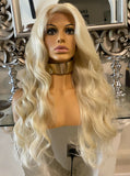 human hair wig blend Wig ombre lace front Wig Blonde Wig Bleach Blonde Lace Wig - Celebrity Hair UK