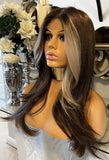 Blonde Lace Front Wig Brown Balayage Lace Wig Natural Wig Blonde Lace Front Wig