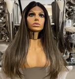 blonde Brown Lace Front Wig Transparent Lace Wig Centre Part brown wig long hair